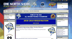 Desktop Screenshot of erienorthshorehockey.com